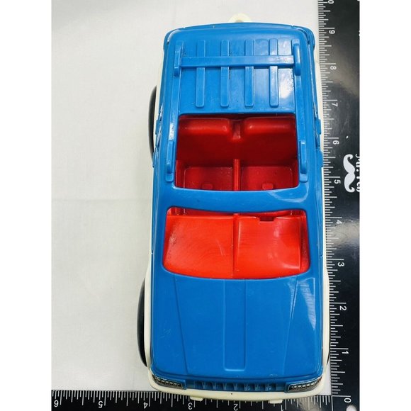 Rare Vintage 1994 Buddy L Jeep Wrangler Push Along Toy Truck Car Red White Blue - Picture 10 of 10